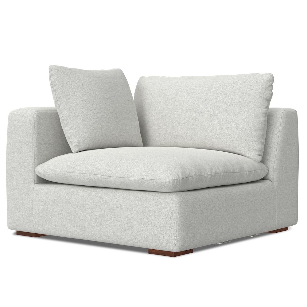 Jasmine Left-Arm Sofa Module In Velvety Chenille Performance Fabric. Picture 1