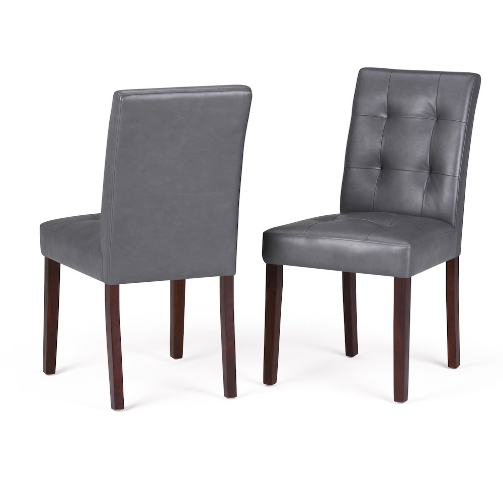 Andover Solid Wood Parson Dining Chair (Set Of 2) In Stone Grey. Picture 1