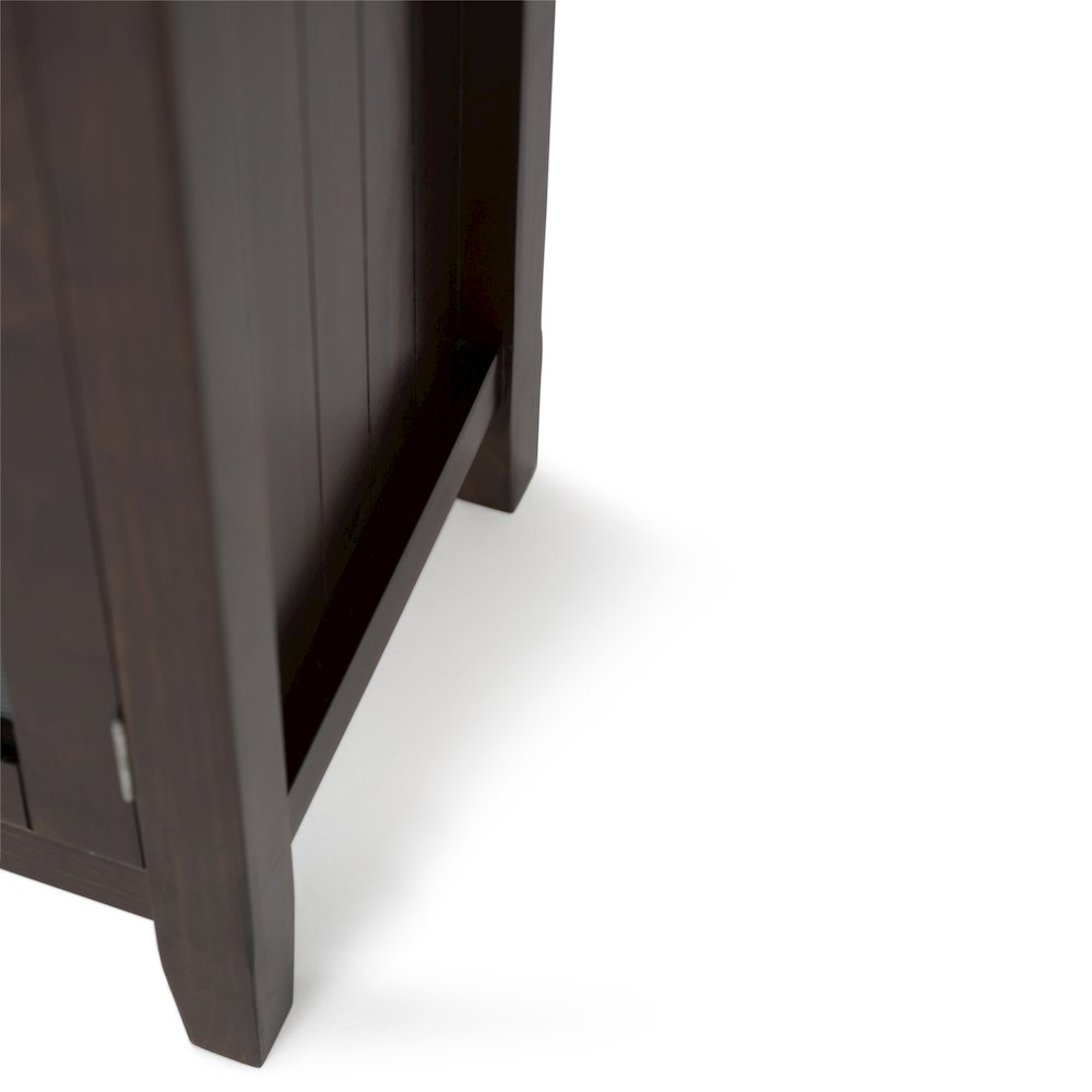 Acadian Solid Wood Medium Storage Cabinet In Brunette Brown. Picture 3