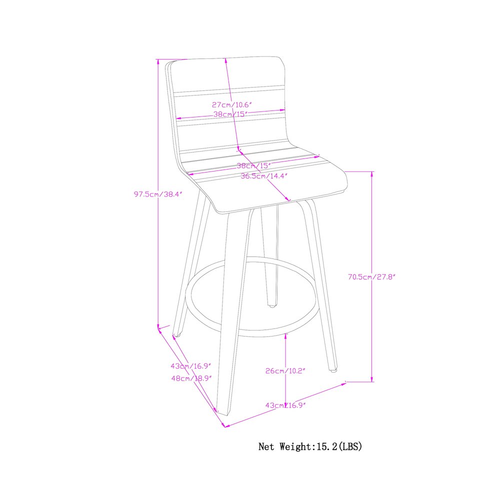 Roland Swivel Bar Stool In Grey Linen Look Fabric. Picture 6