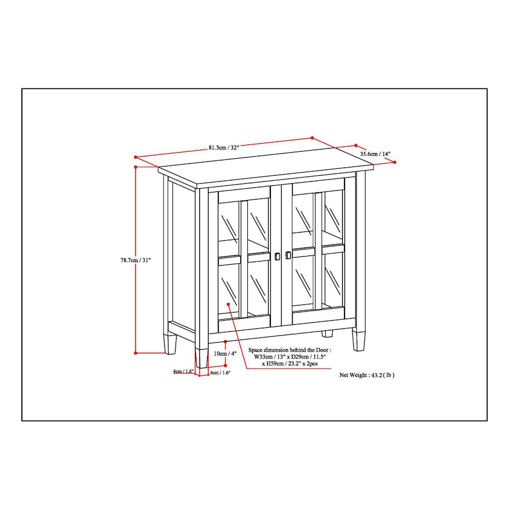 Warm Shaker Solid Wood Low Storage Cabinet In Black. Picture 6