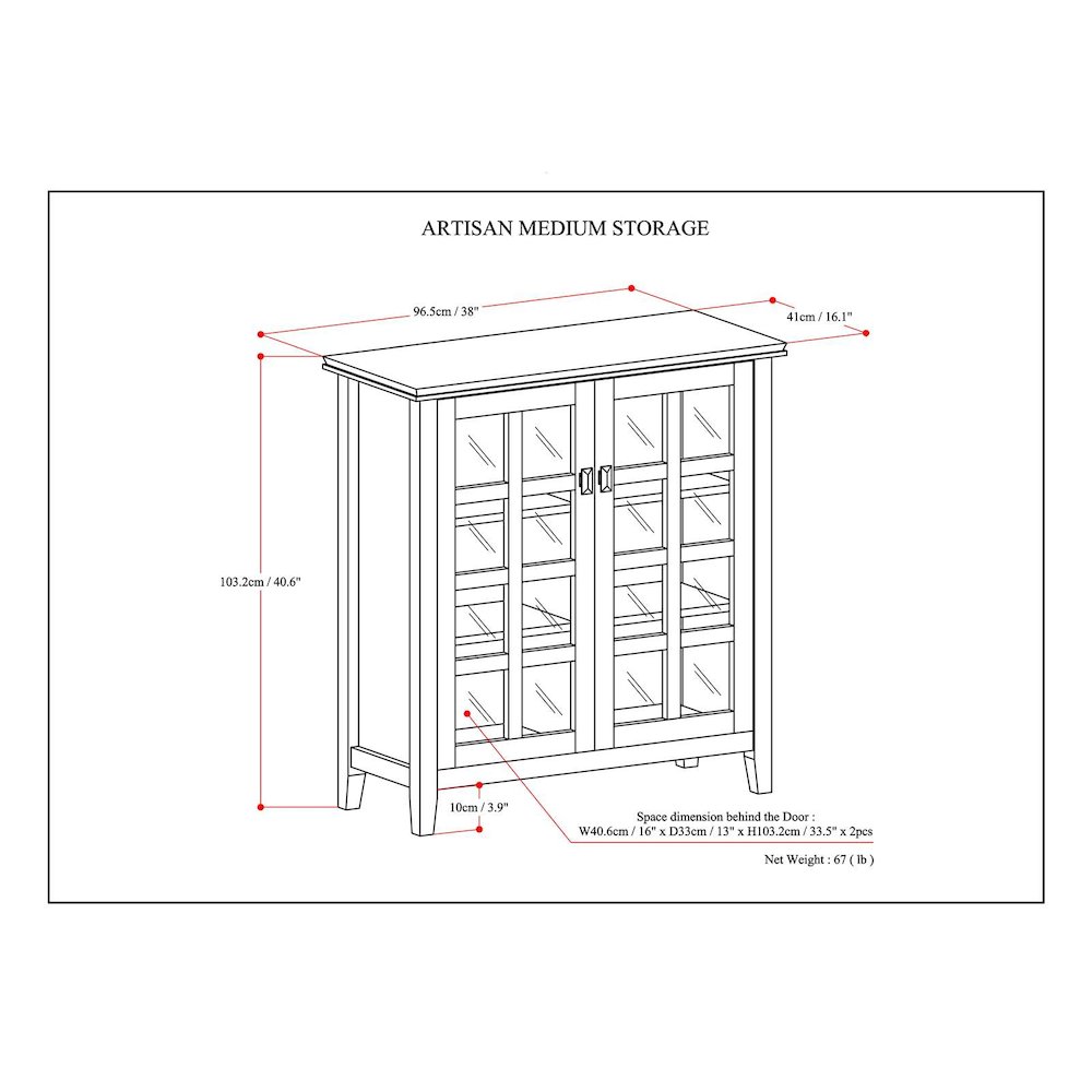 Artisan Solid Wood Medium Storage Cabinet In Distressed Grey. Picture 6