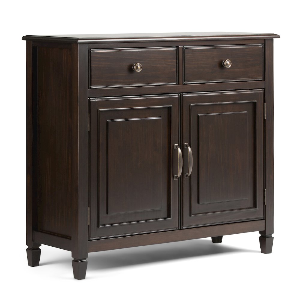 42"W Storage Bench with Shelf and 40"W Storage Cabinet in Dark Chestnut Brown. Picture 3