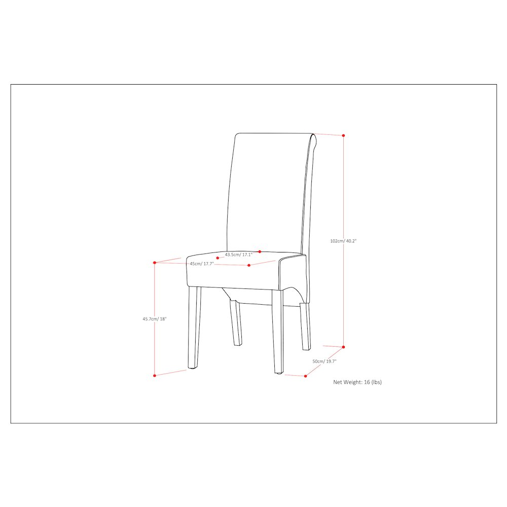 Avalon Solid Wood Deluxe Parson Dining Chair (Set Of 2) In Light Beige. Picture 6