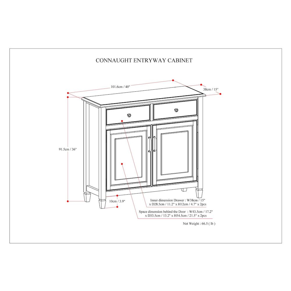 Connaught Solid Wood Entryway Storage Cabinet In Rustic Natural Aged Brown. Picture 6