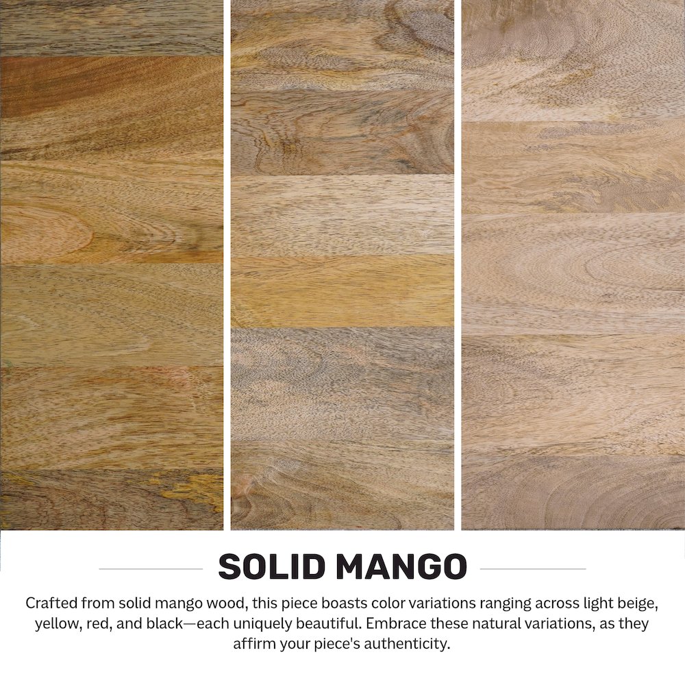 Hunter Solid Mango Wood 42 Inch Square Dining Table In Natural. Picture 3