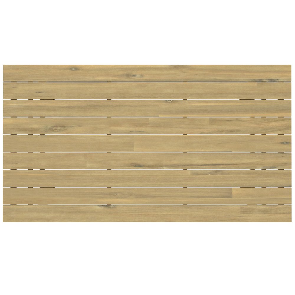 Kona Solid Acacia Wood Outdoor Dining Table In Light Teak. Picture 2
