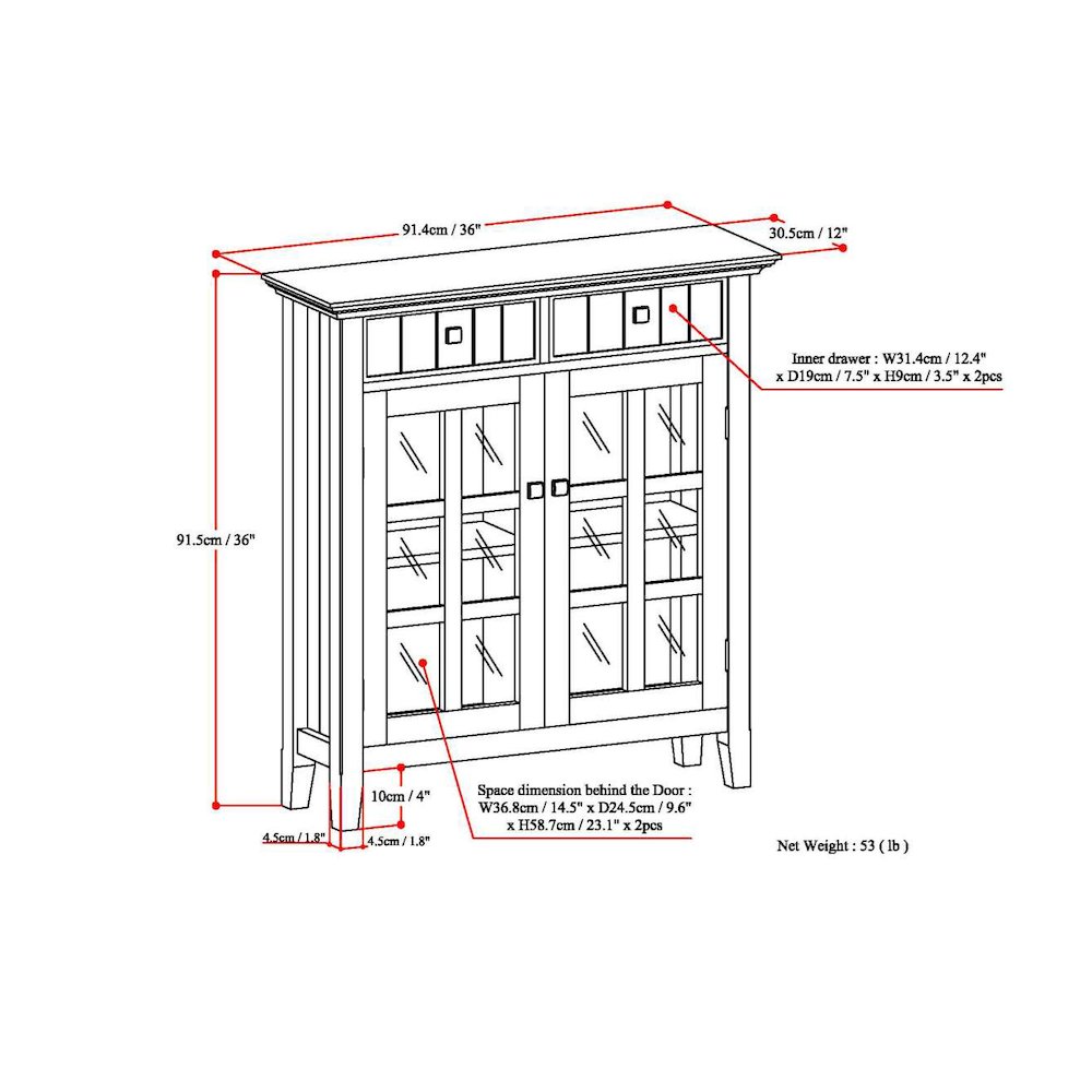Acadian Solid Wood Entryway Storage Cabinet In White. Picture 6
