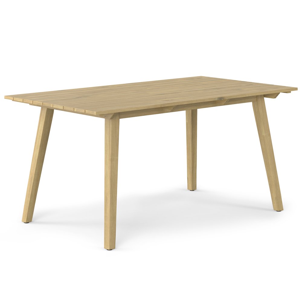 Kona Solid Acacia Wood Outdoor Dining Table In Light Teak. Picture 1