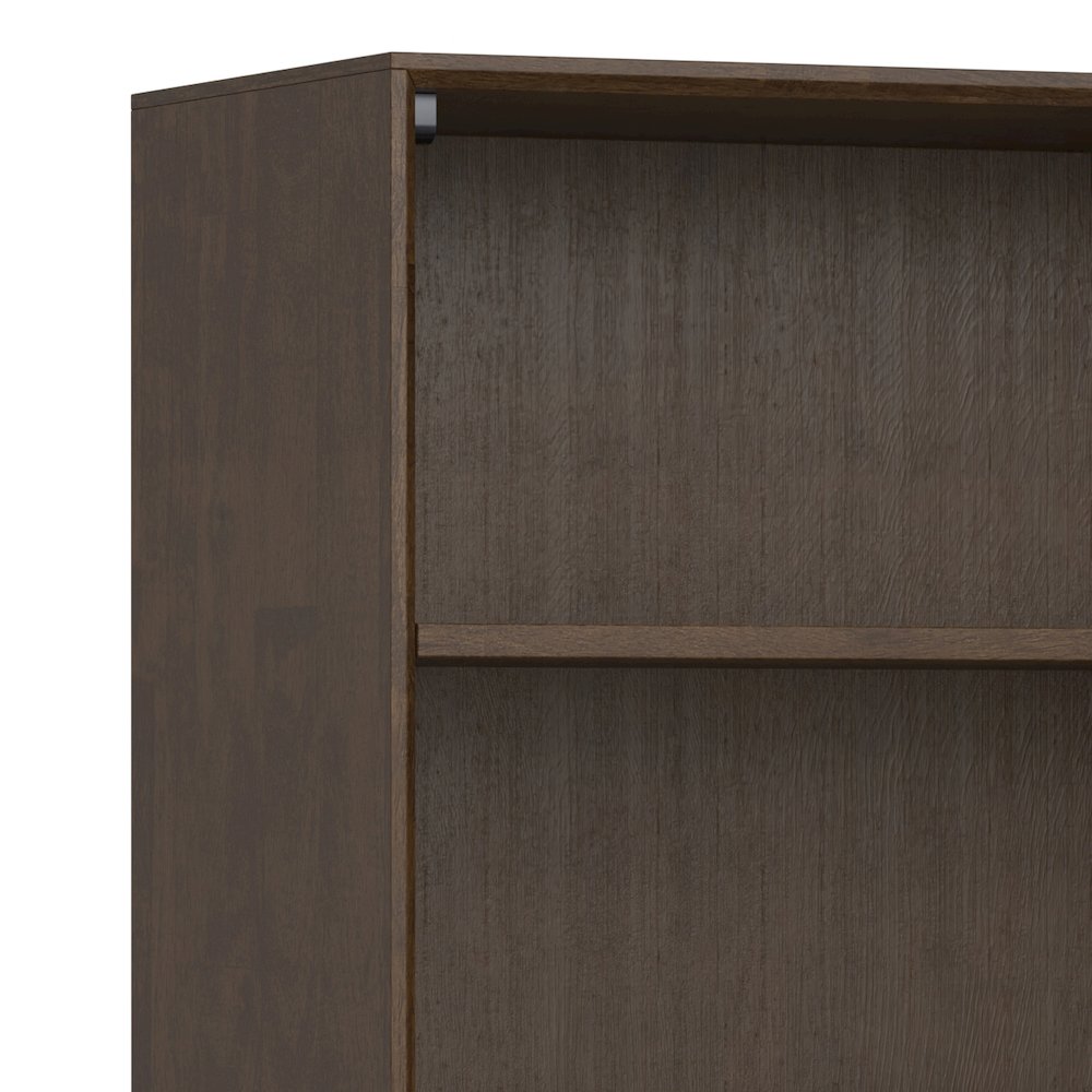 Banting Solid Hardwood Mid Century Open Shelf Bookcase In Walnut Brown. Picture 2