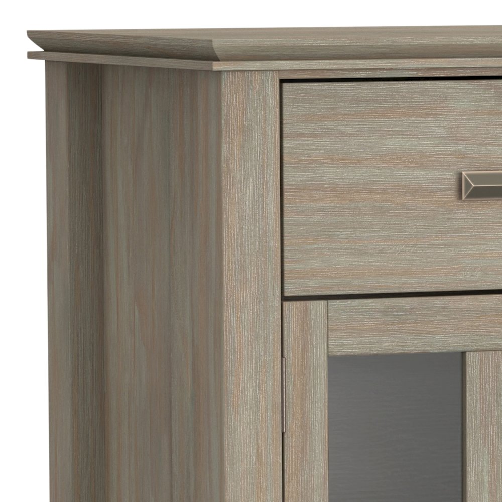 Artisan Solid Wood Sideboard Buffet In Distressed Grey. Picture 2