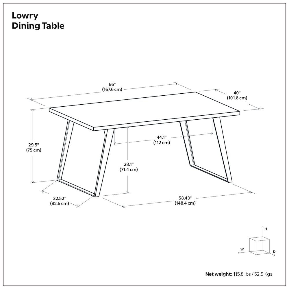 Lowry Dining Table In Oak Veneer. Picture 11
