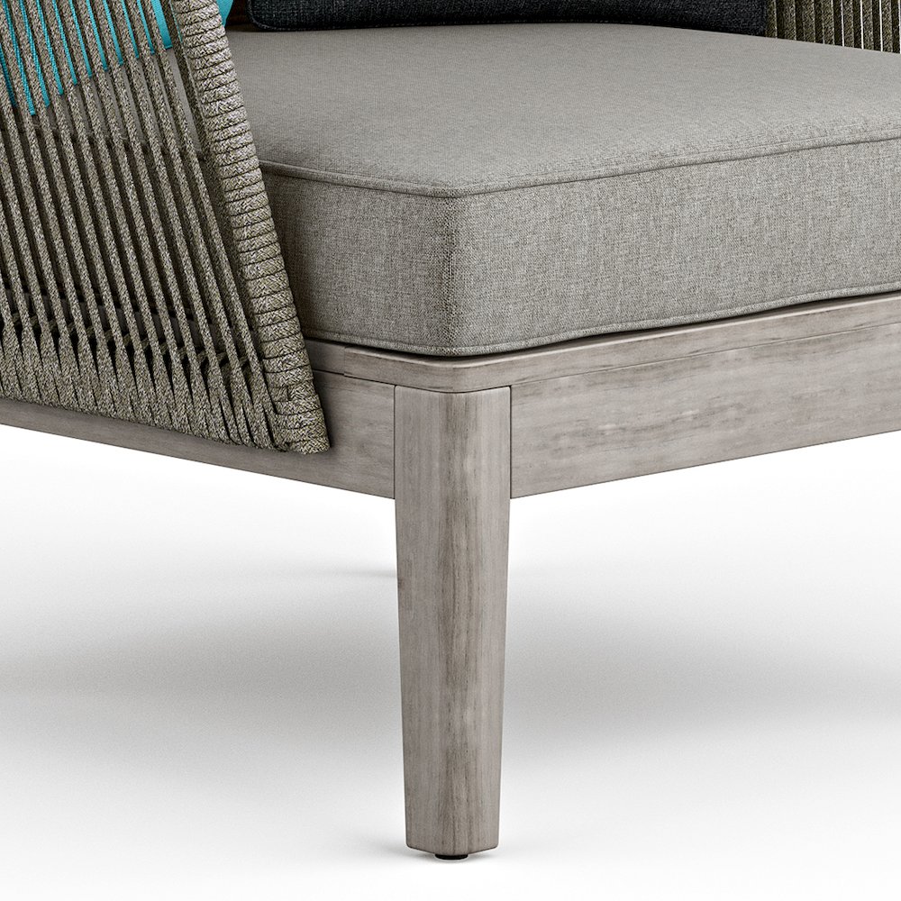 Carmel SOLID ACACIA WOOD Outdoor Conversation Chair in Sand Drift. Picture 7