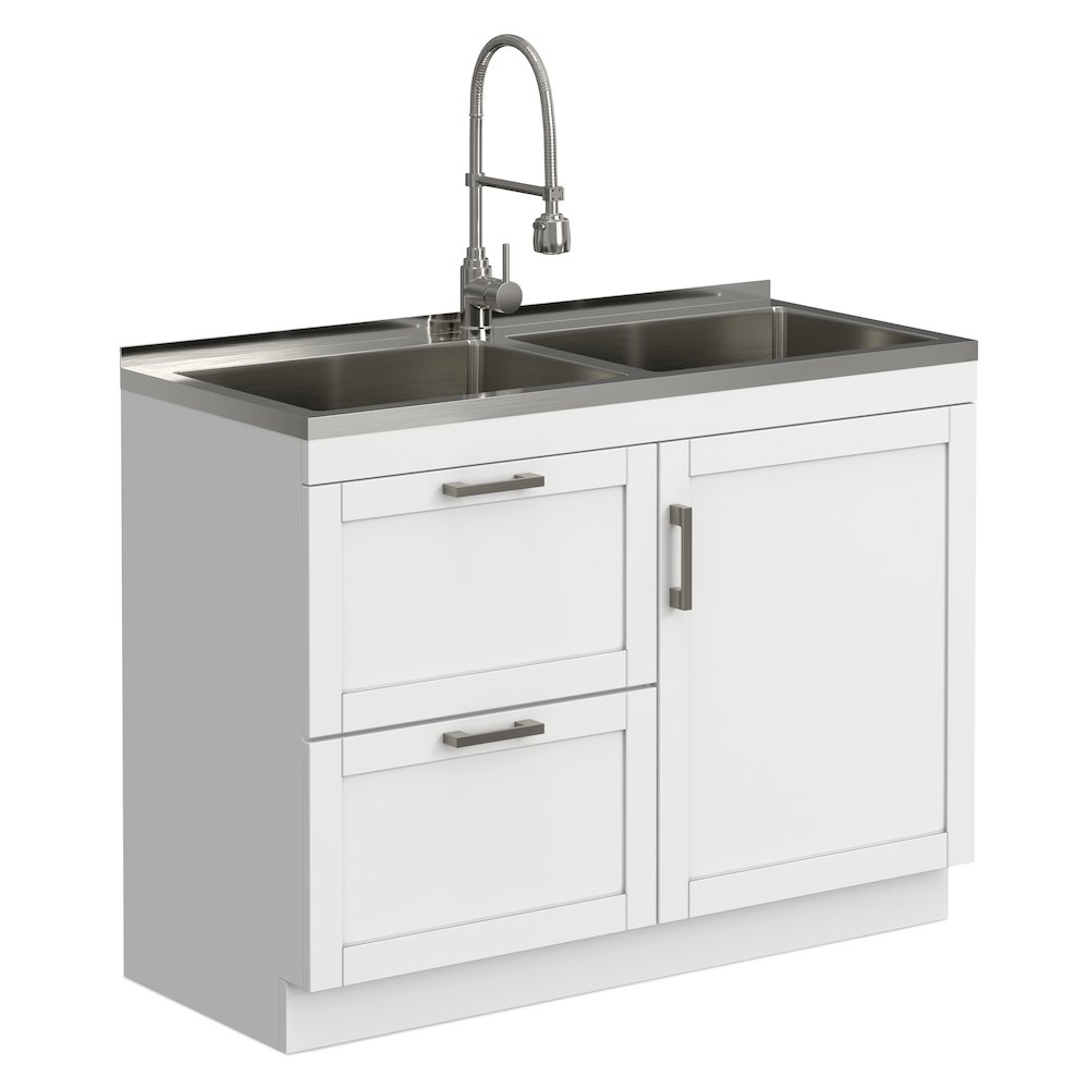 Hennessy All-In-One 46-inch Laundry Utility Sink and Cabinet. Picture 1