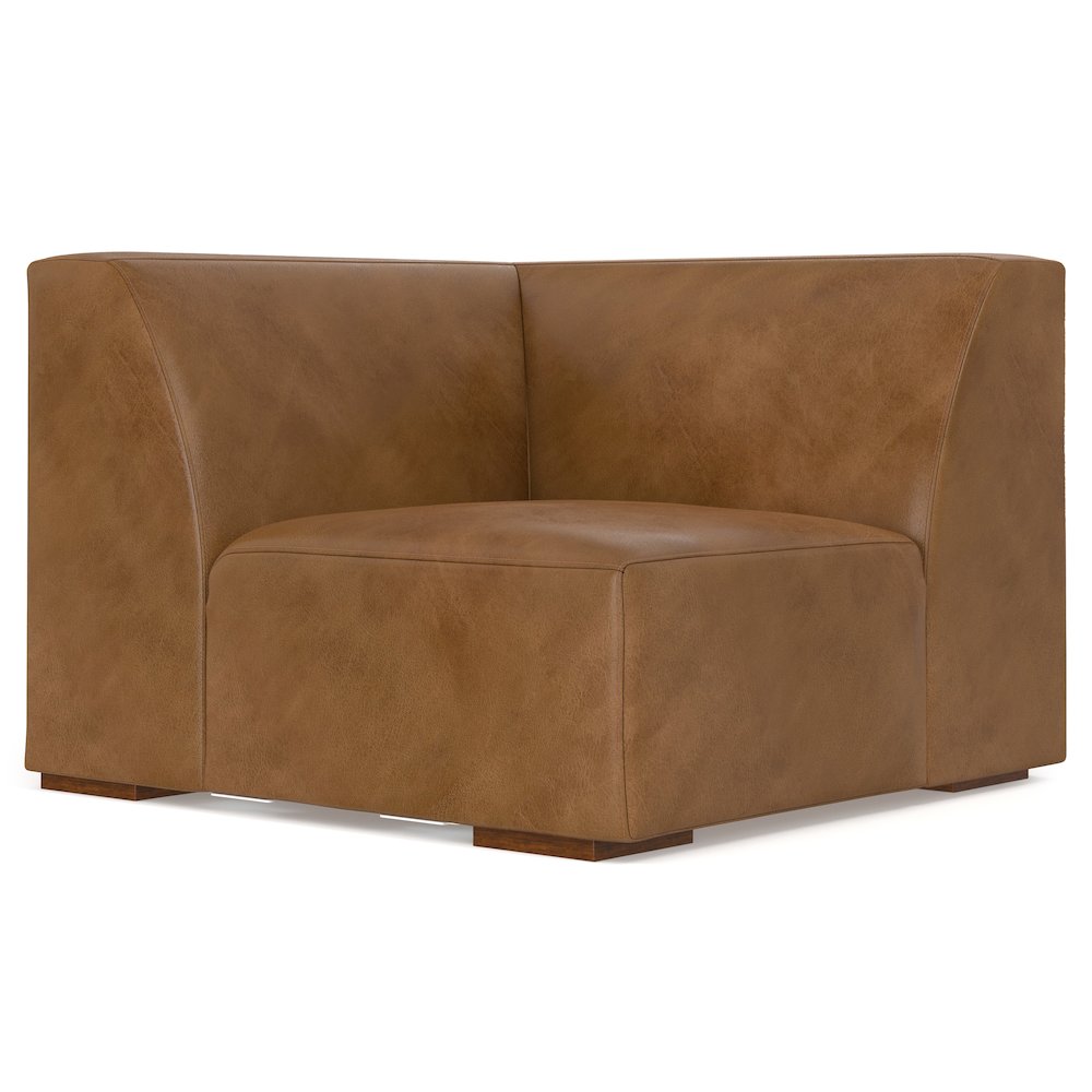 Rex Corner Sofa Module In Genuine Leather. Picture 1