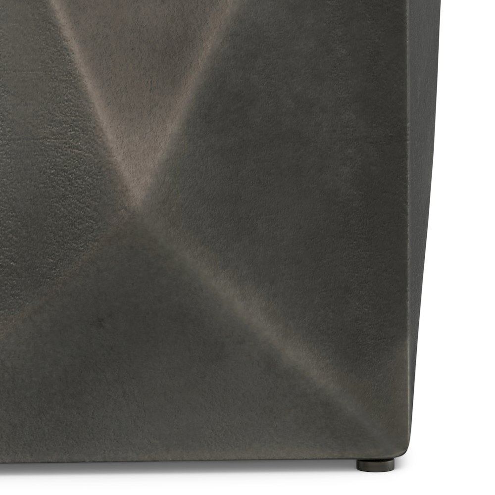 Danner Cast Aluminum Side Table in Graphite. Picture 7