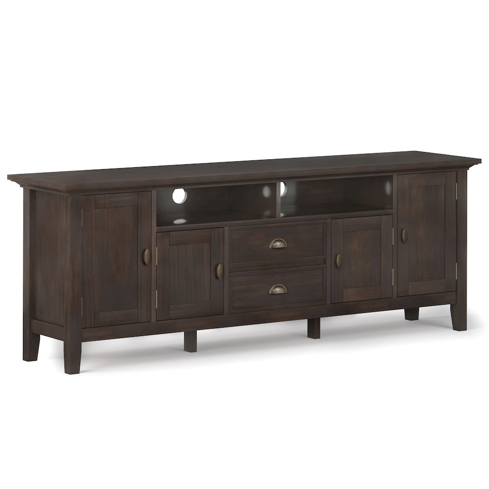 72 Inch Tv Media Stand In Brunette Brown For Tvs Up To 80 Inches. Picture 1