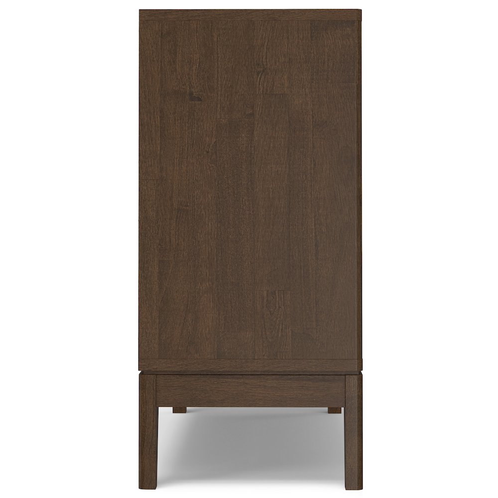 Harper Solid Hardwood 2 Door Sideboard Buffet / Storage Cabinet In Walnut Brown. Picture 2