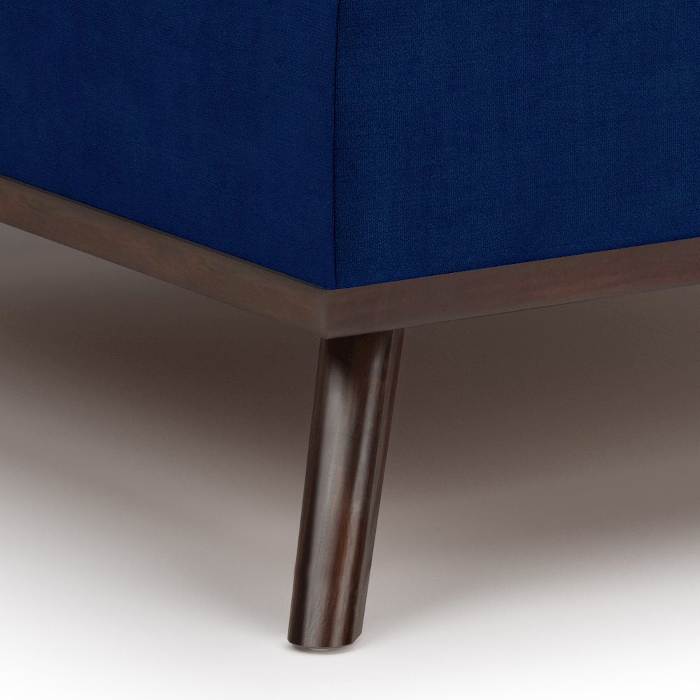 Owen Square Coffee Table Storage Ottoman In Blue Velvet Fabric. Picture 4