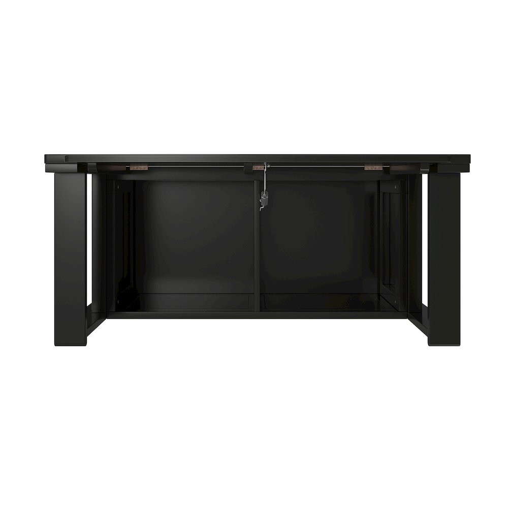 Amherst Solid Wood 36 inch Wide Transitional Entryway Storage Bench in Black. Picture 2