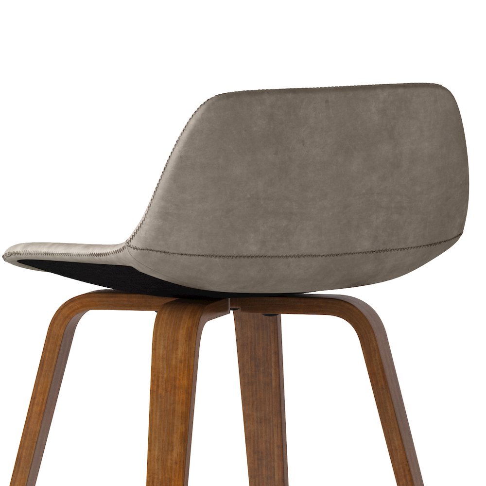 Counter Height Stool (Set Of 2) In Distressed Grey Vegan Faux Leather. Picture 4