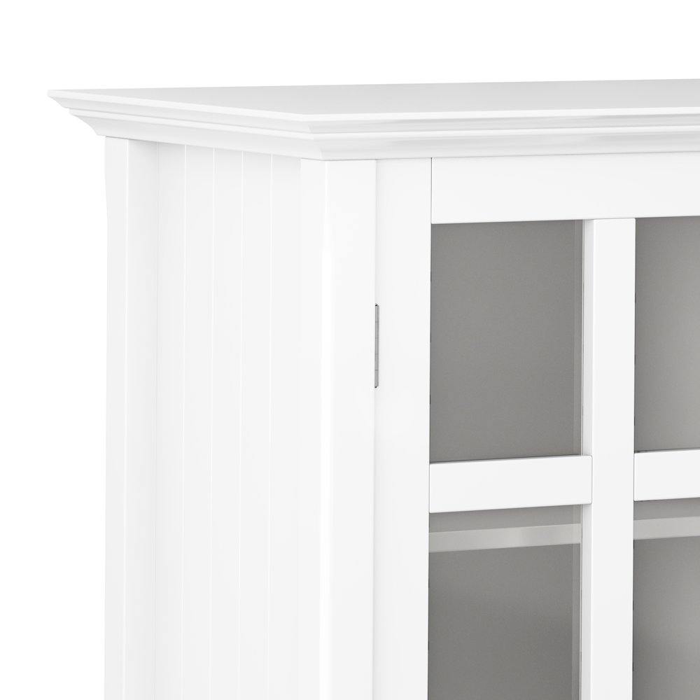 Acadian Solid Wood Medium Storage Cabinet In White. Picture 2