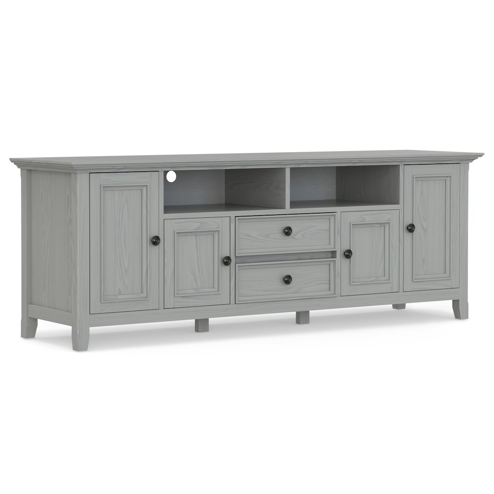 72 Inch Wide Tv Media Stand In Fog Grey For Tvs Up To 80 Inches. Picture 1
