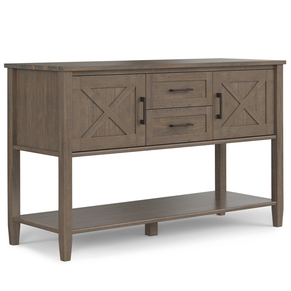 Ela Solid Wood Console Table In Smoky Brown. Picture 1