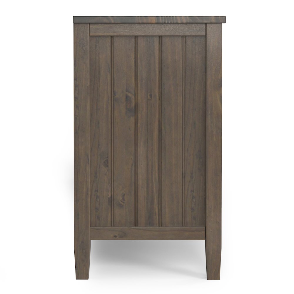 Lev Solid Wood 72 Inch Tv Media Stand In Smoky Brown For Tvs Up To 80 Inches. Picture 3