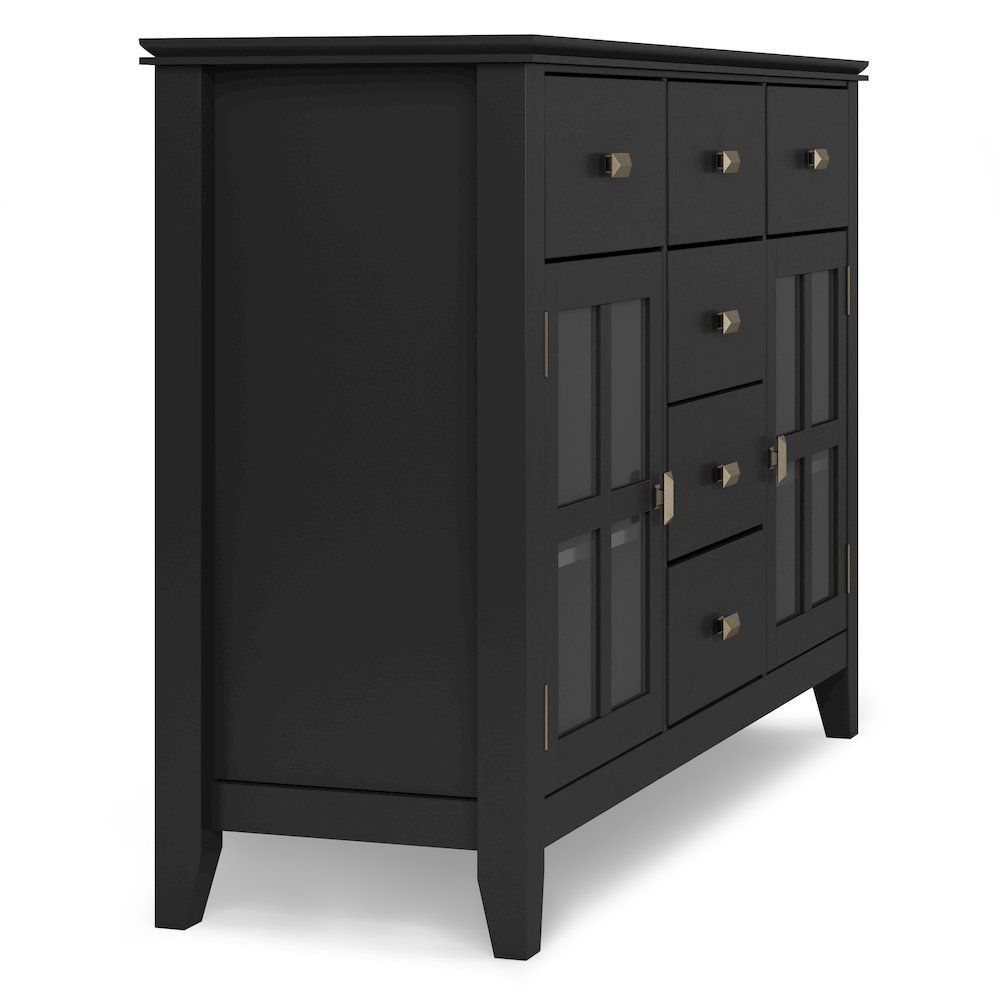 Artisan Solid Wood Sideboard Buffet In Black. Picture 3
