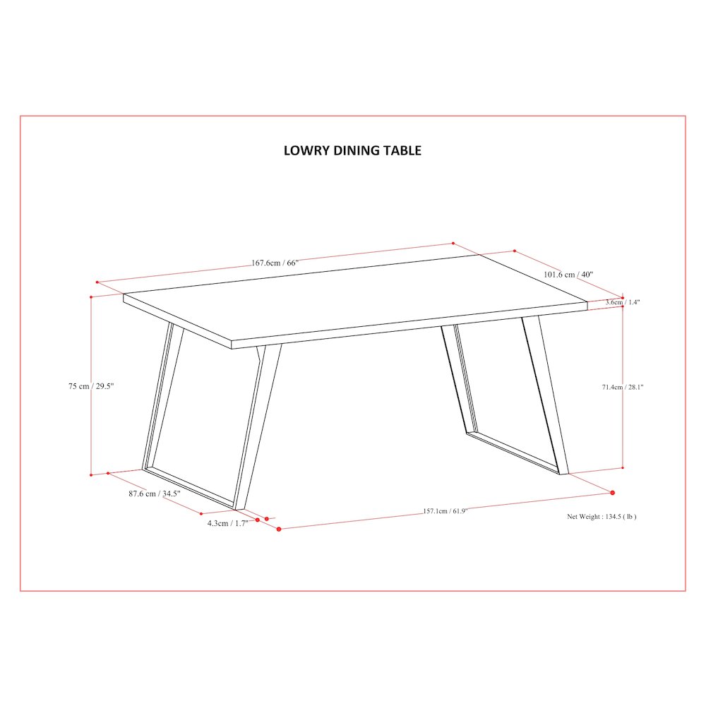 Lowry Dining Table In Oak Veneer. Picture 5