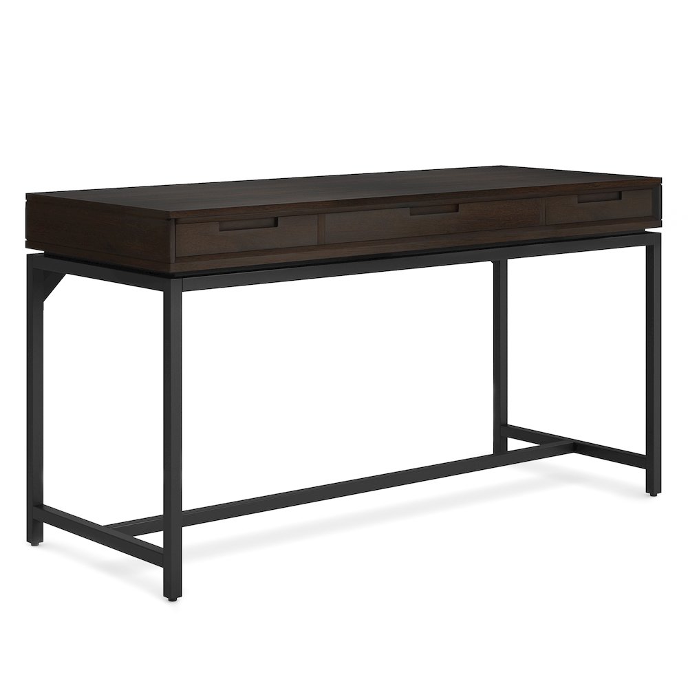 Banting Solid Hardwood Mid Century Desk In Hickory Brown. Picture 1
