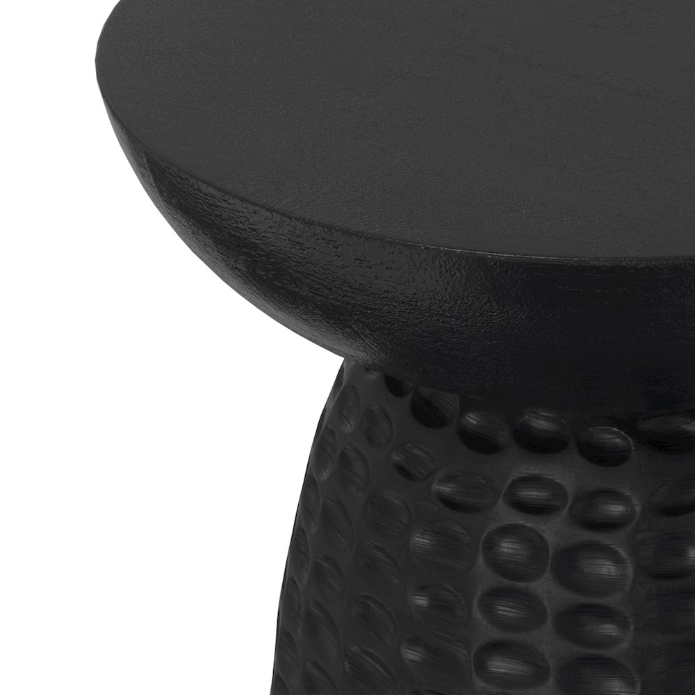 Boyd 16 inch Wide Solid Mango Contemporary Tall Accent Table in Black. Picture 5