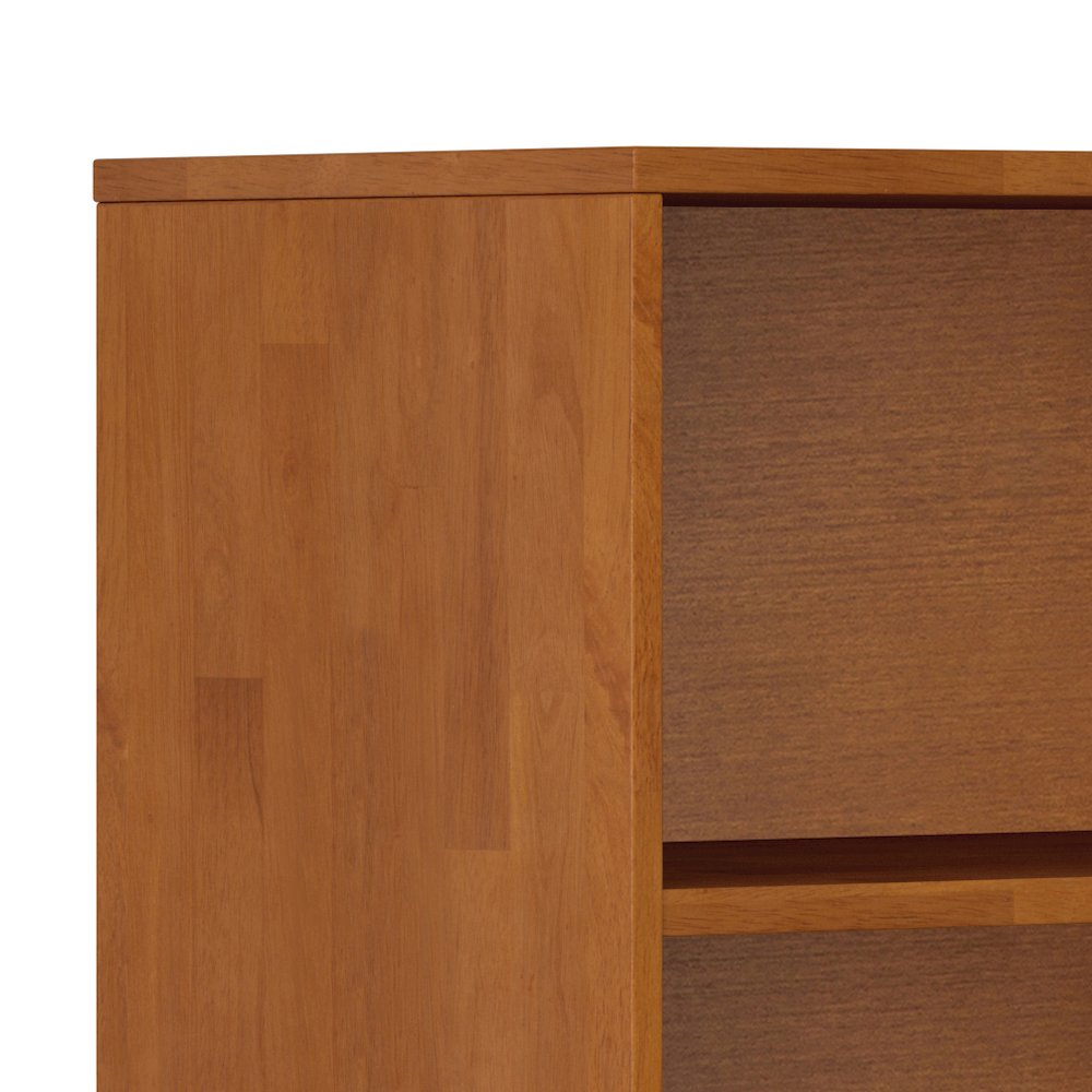 Harper 24 Inch Solid Wood 4 Shelf Bookcase In Teak Brown (Set Of 2). Picture 4