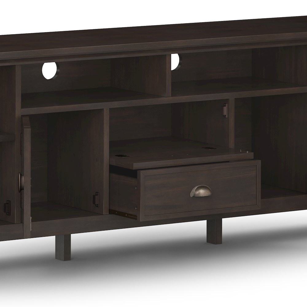 72 Inch Tv Media Stand In Brunette Brown For Tvs Up To 80 Inches. Picture 2