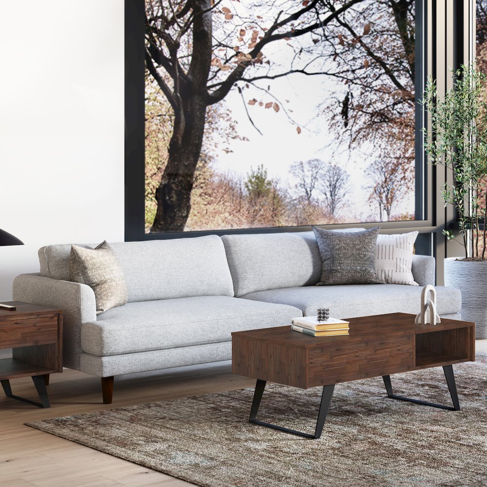 Livingston 90-Inch Sofa In Woven-Blend Fabric. Picture 5