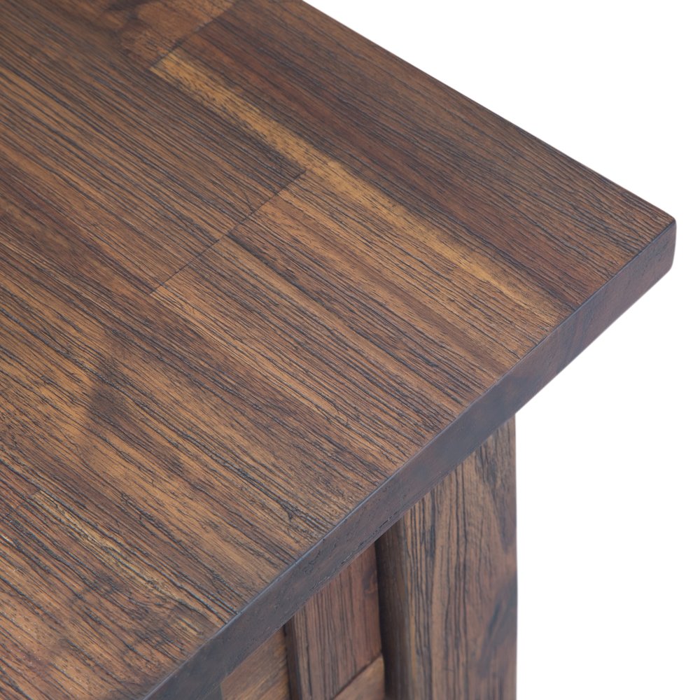14 inch Solid Acacia Rustic Narrow Side Table (Set of 2). Picture 6
