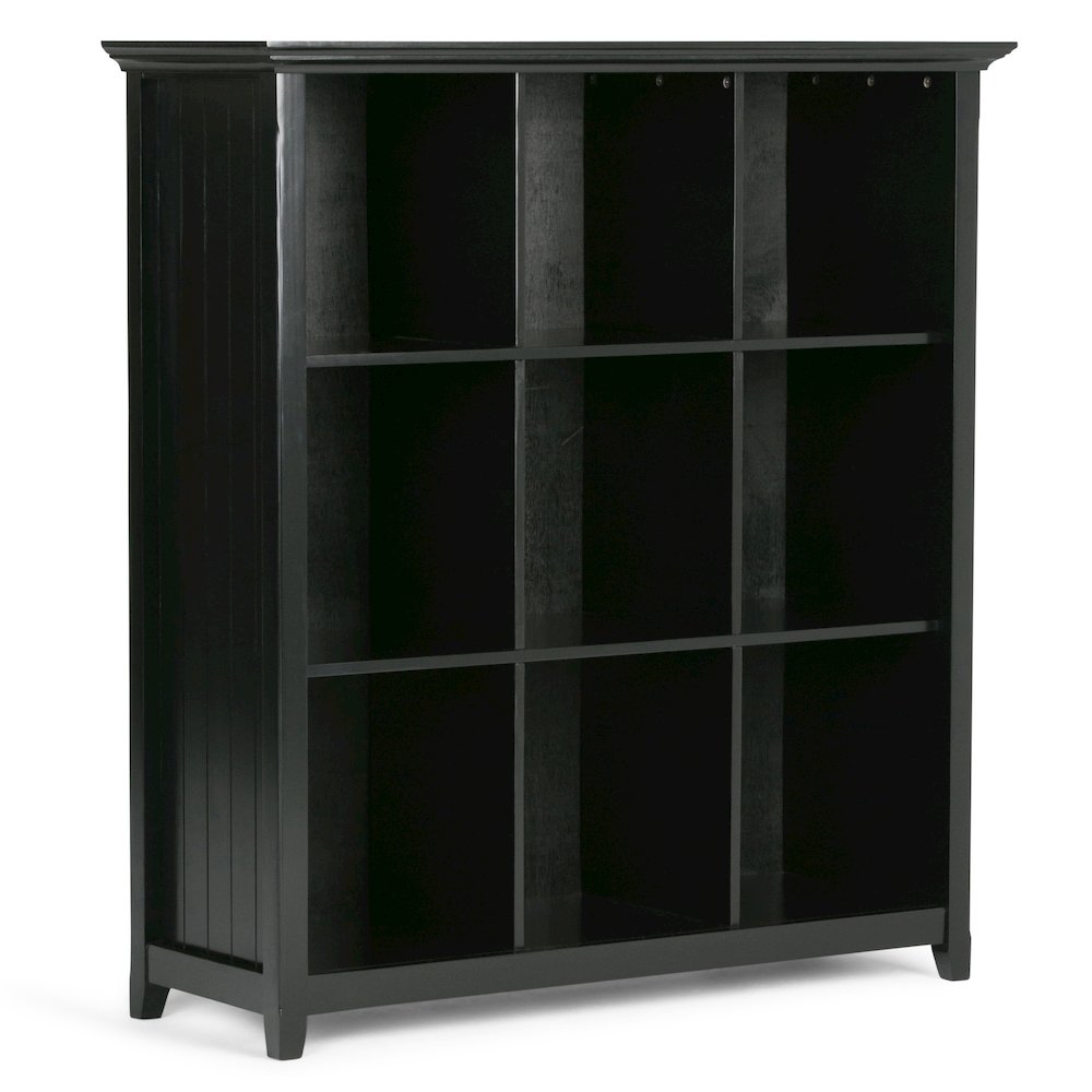 Acadian Solid Wood 9 Cube Bookcase And Storage Unit In Black. Picture 1
