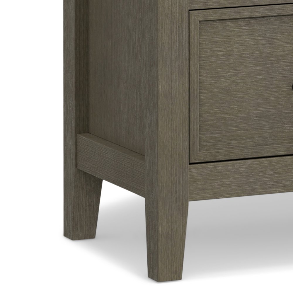 Redmond Solid Wood Medium Storage Cabinet In Farmhouse Grey. Picture 3