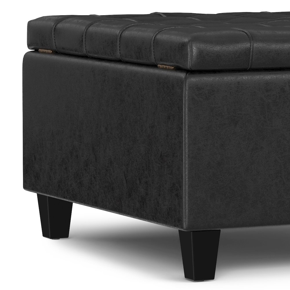 30 inch Wide Square Small Coffee Table Storage Ottoman. Picture 4