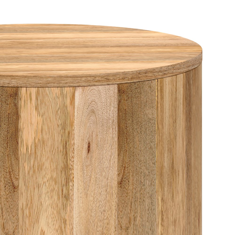 Millbury 20 inch Wide Solid Mango Contemporary End Table in Natural, Assembled. Picture 4