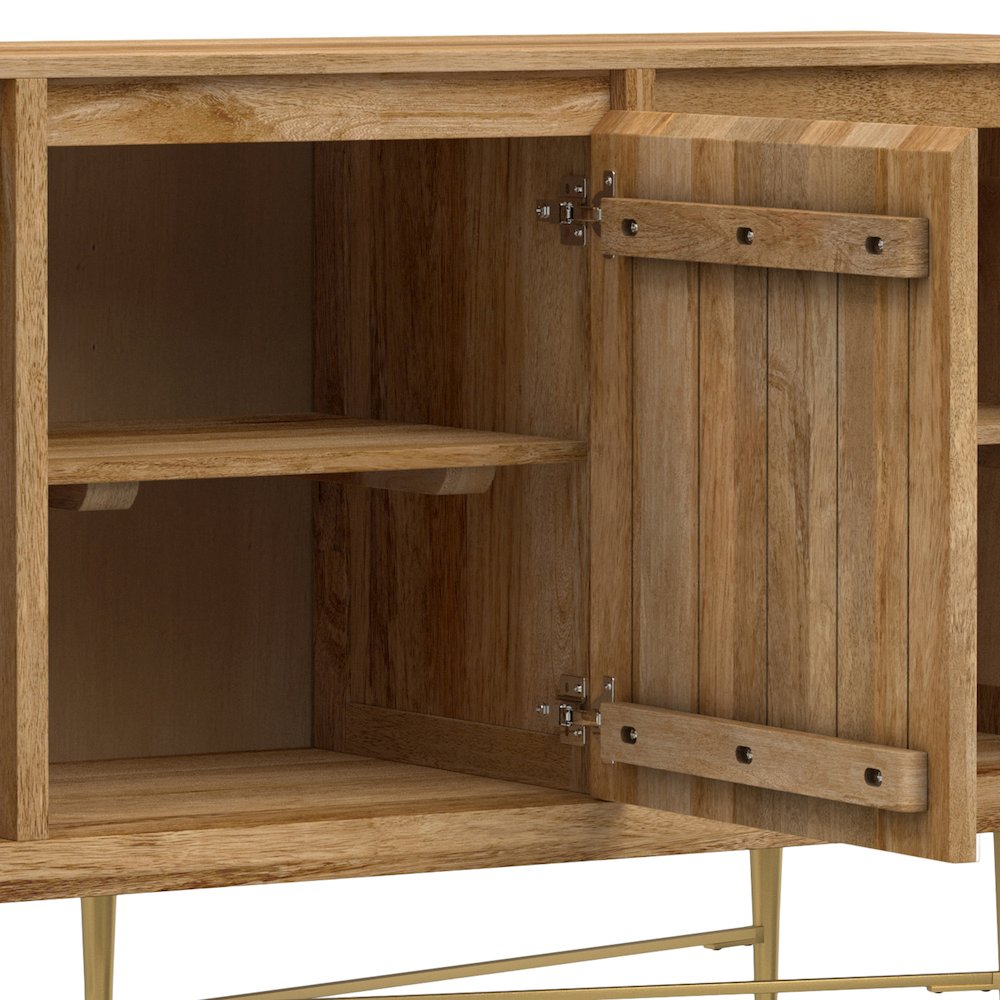 Fallon SOLID MANGO WOOD Sideboard Buffet in Natural. Picture 9
