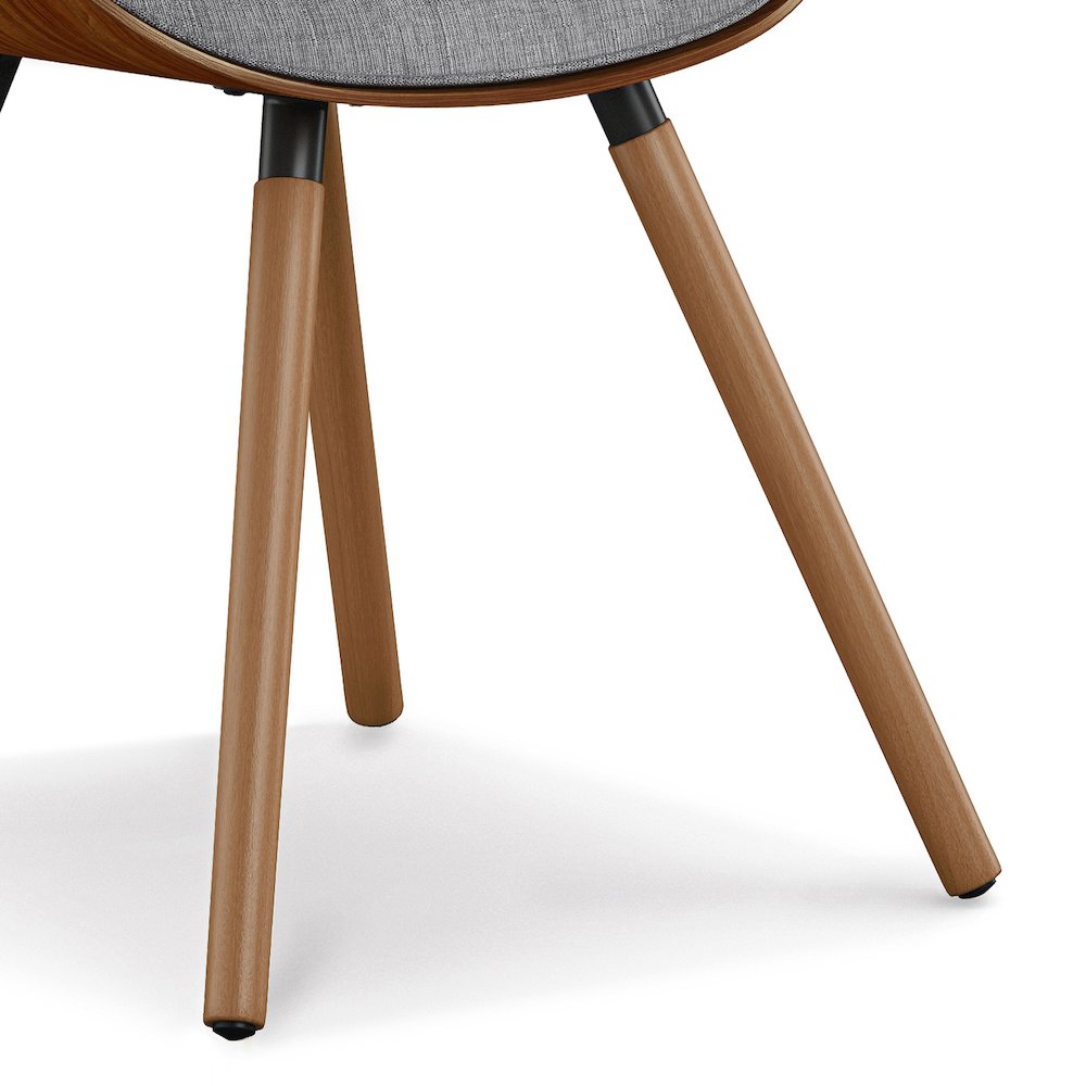 Marana Dining Chair In Grey Linen Look Fabric. Picture 4