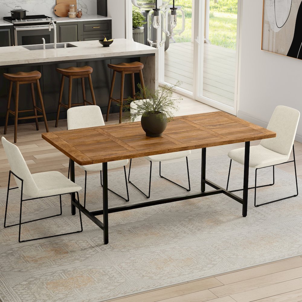 Campbell Dining Table In Burnt Wax. Picture 2