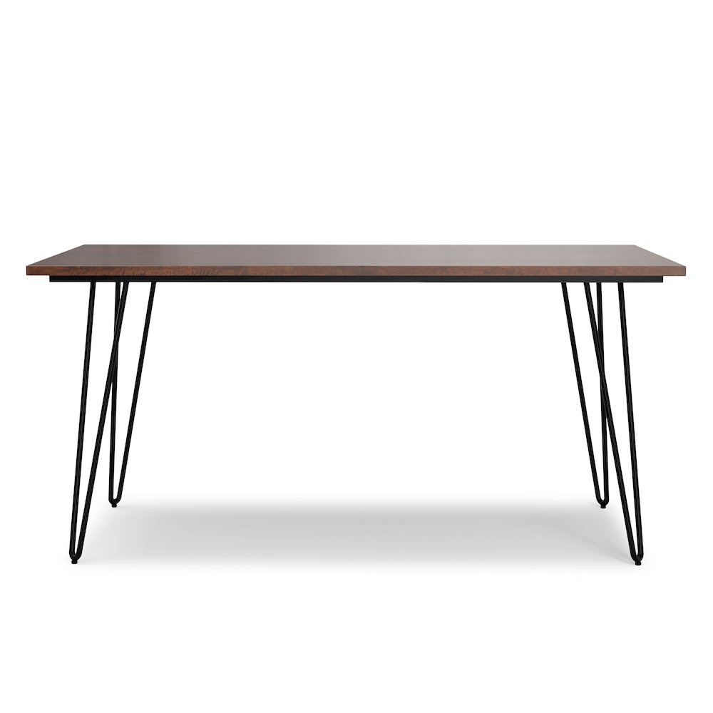 Hunter Solid Mango Wood Dining Table In Umber Brown. Picture 3