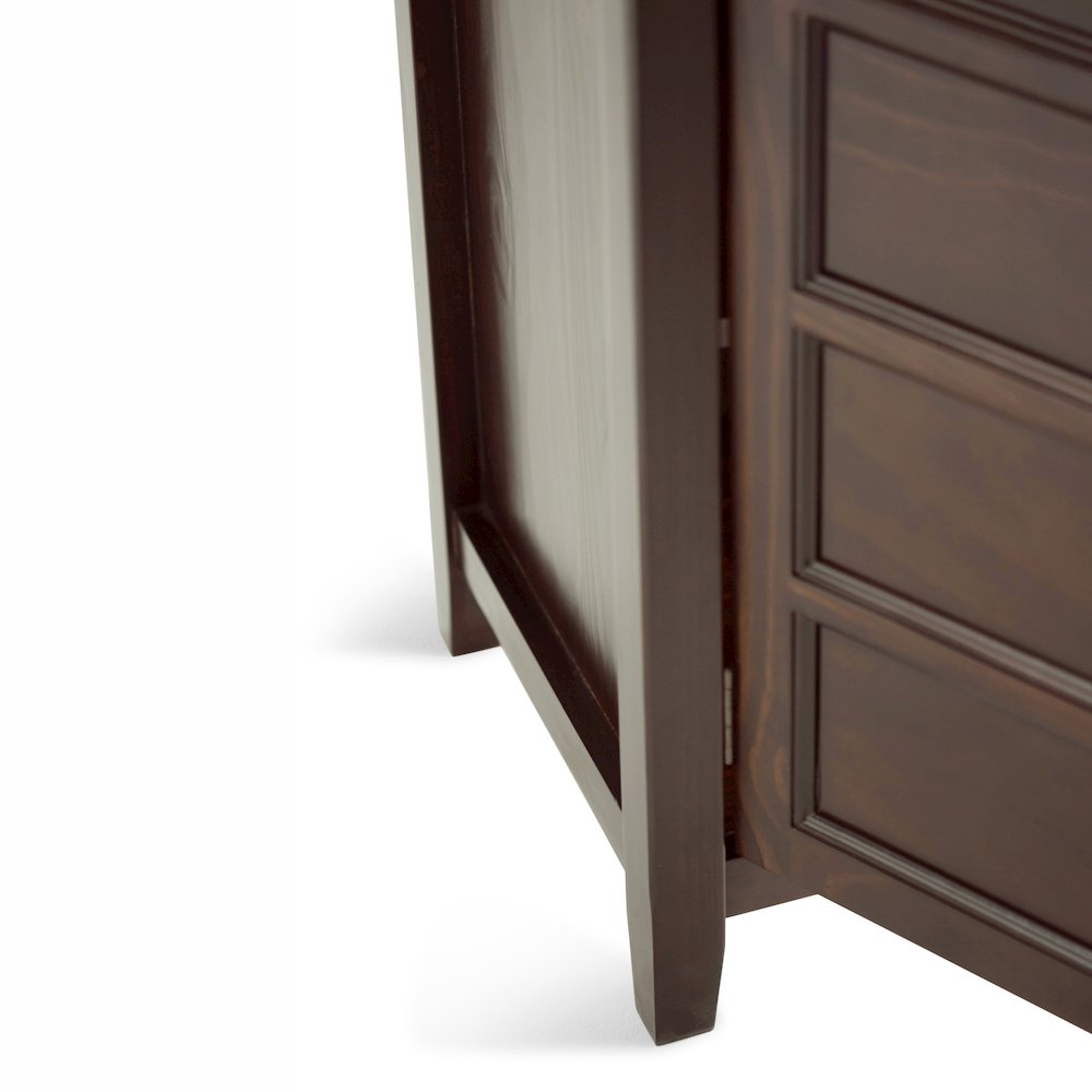 Tall Tv Media Stand In Mahogany Brown For Tvs Up To 60 Inches. Picture 4