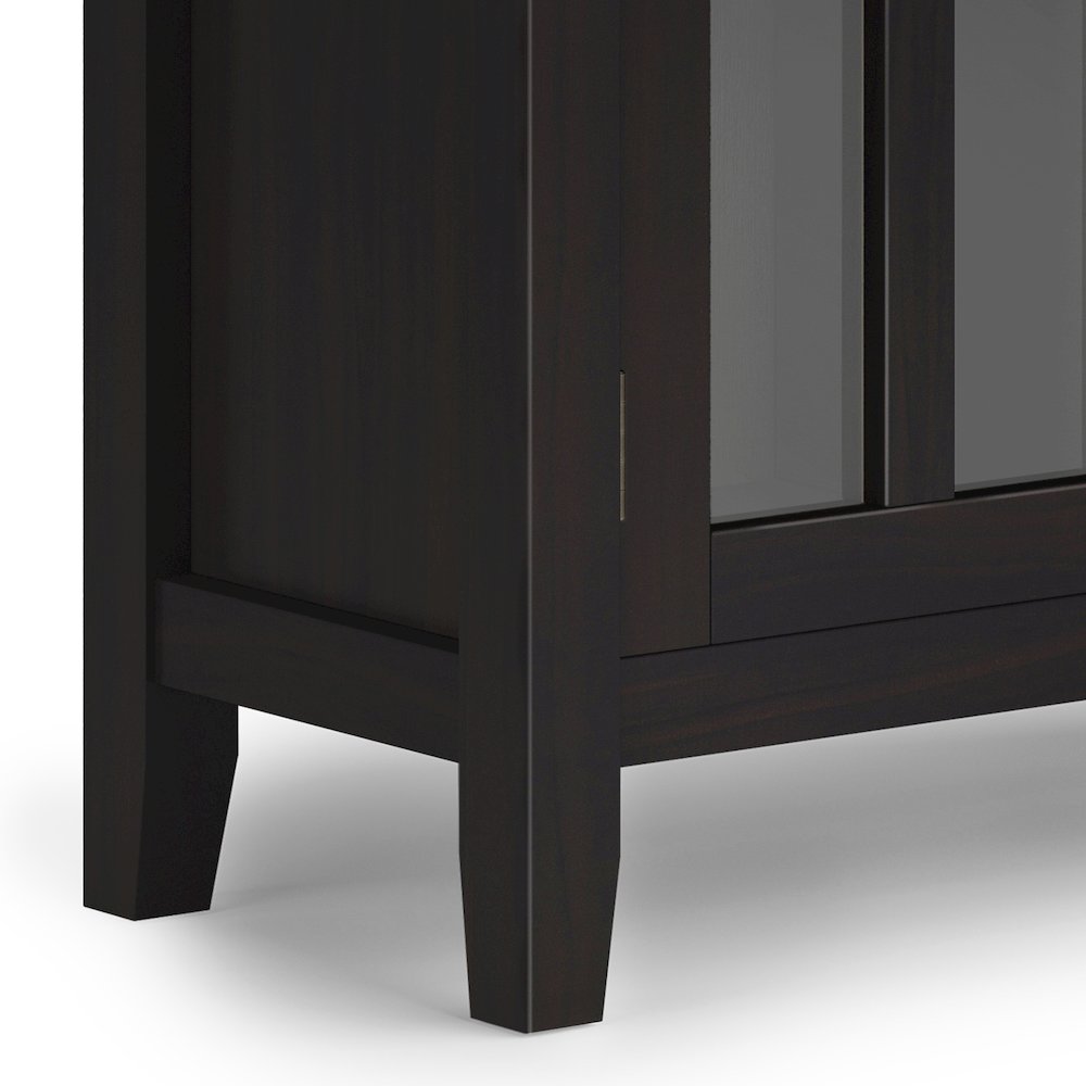Artisan Solid Wood Low Storage Cabinet In Hickory Brown. Picture 4