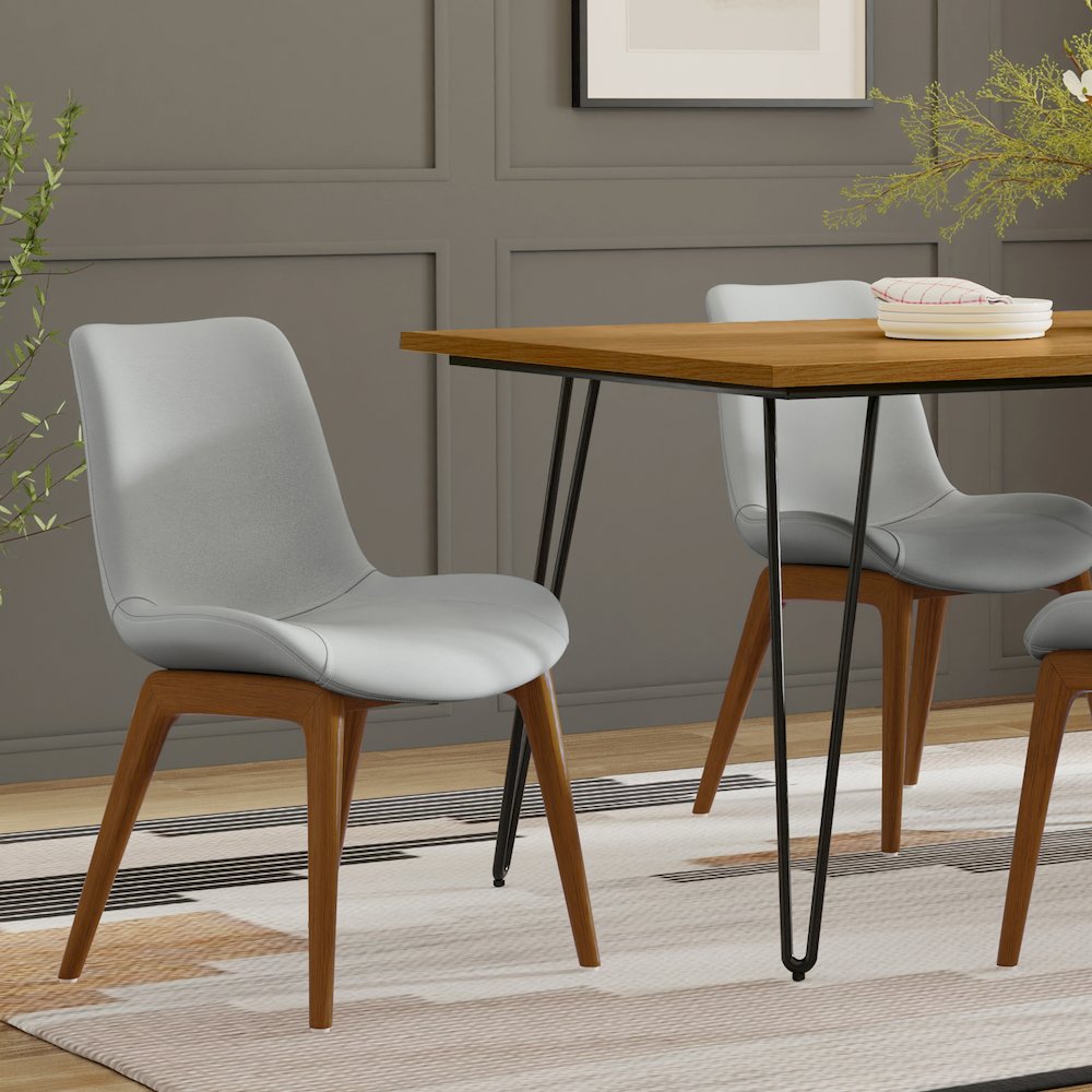 Loretta Dining Chair (Set Of 2) In Light Grey. Picture 7