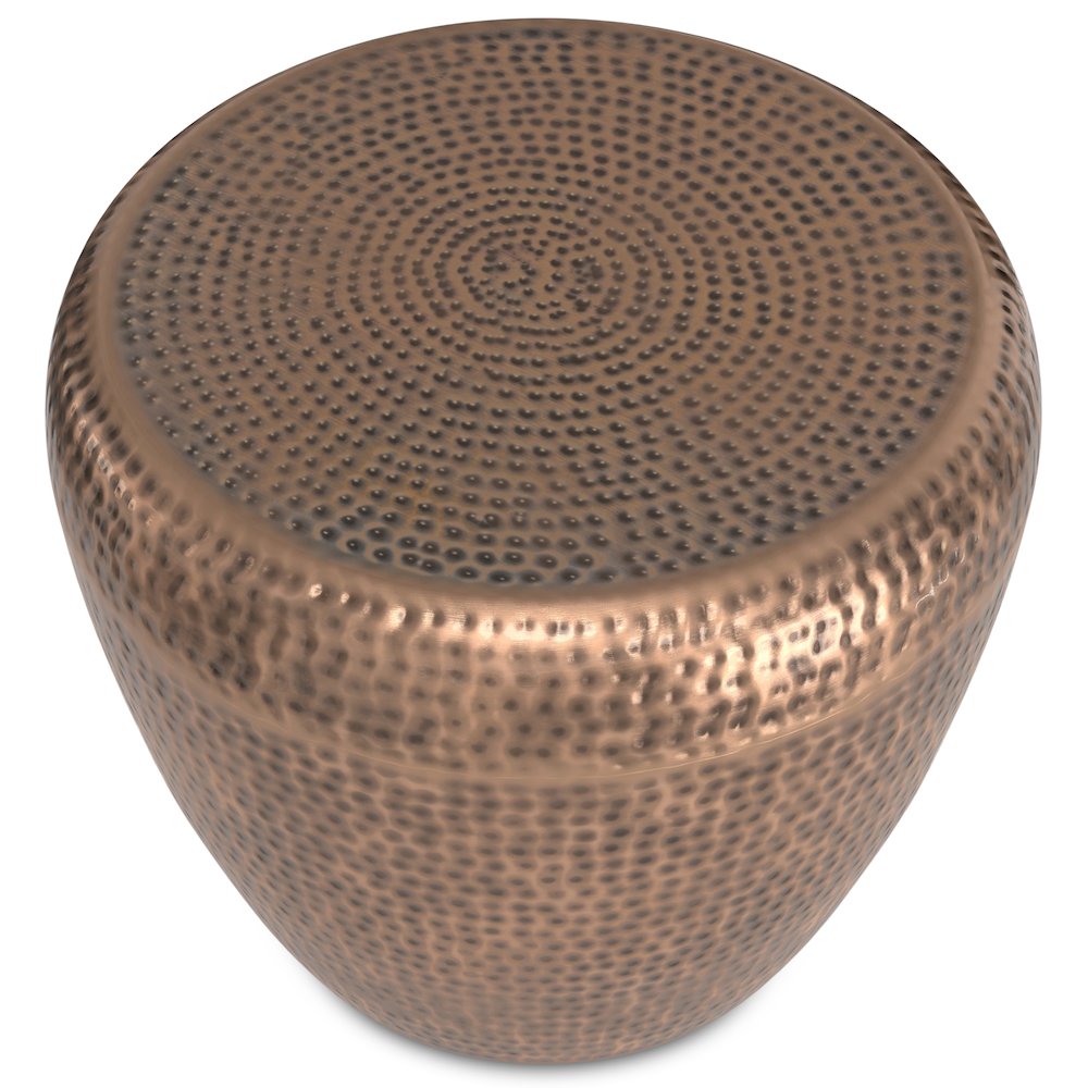 Preston Metal Side Table In Antique Copper. Picture 4