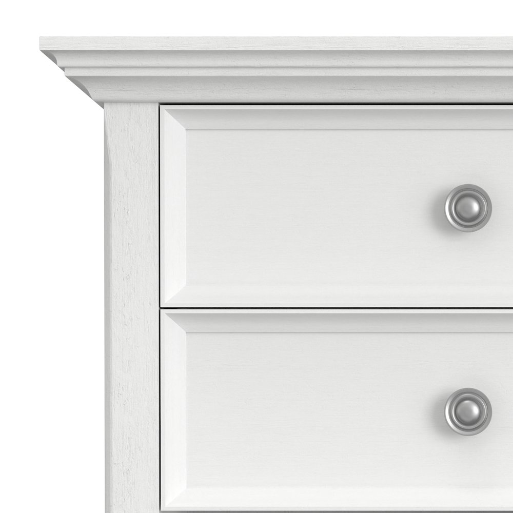 Amherst 24 inch Solid Wood Traditional Bedside Table in White (Set of 2). Picture 6
